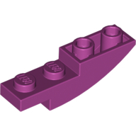 Lego kostka (kostička) 4x1 oblouk invertovaný, purpurová (6133927)